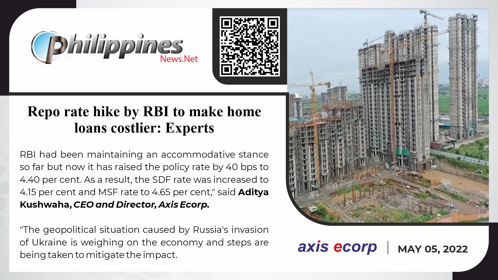 Repo Rate Hike By RBI To Make Home Loans Costlier