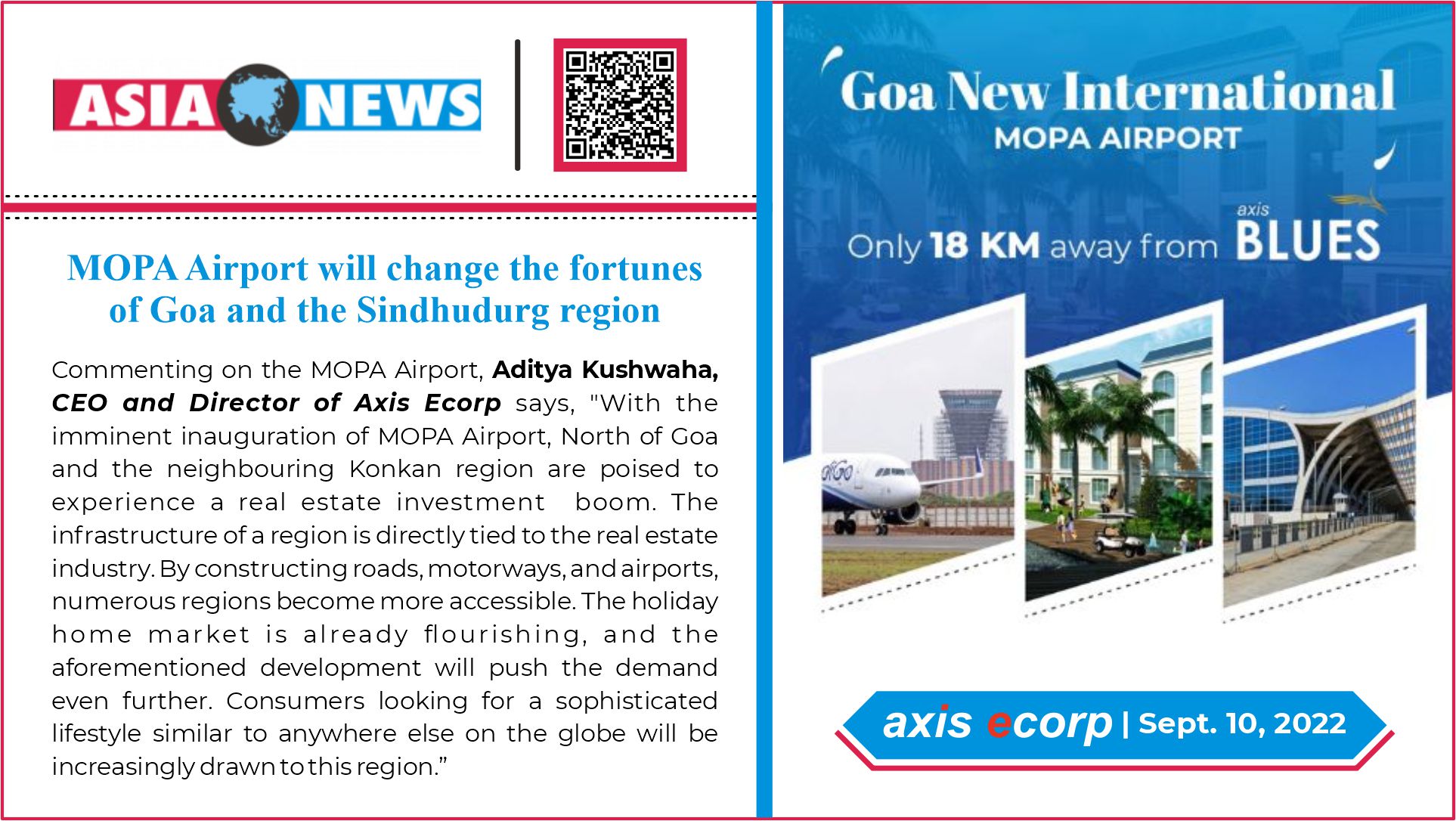 MOPA Airport will change the fortunes of Goa and the Sindhudurg region 