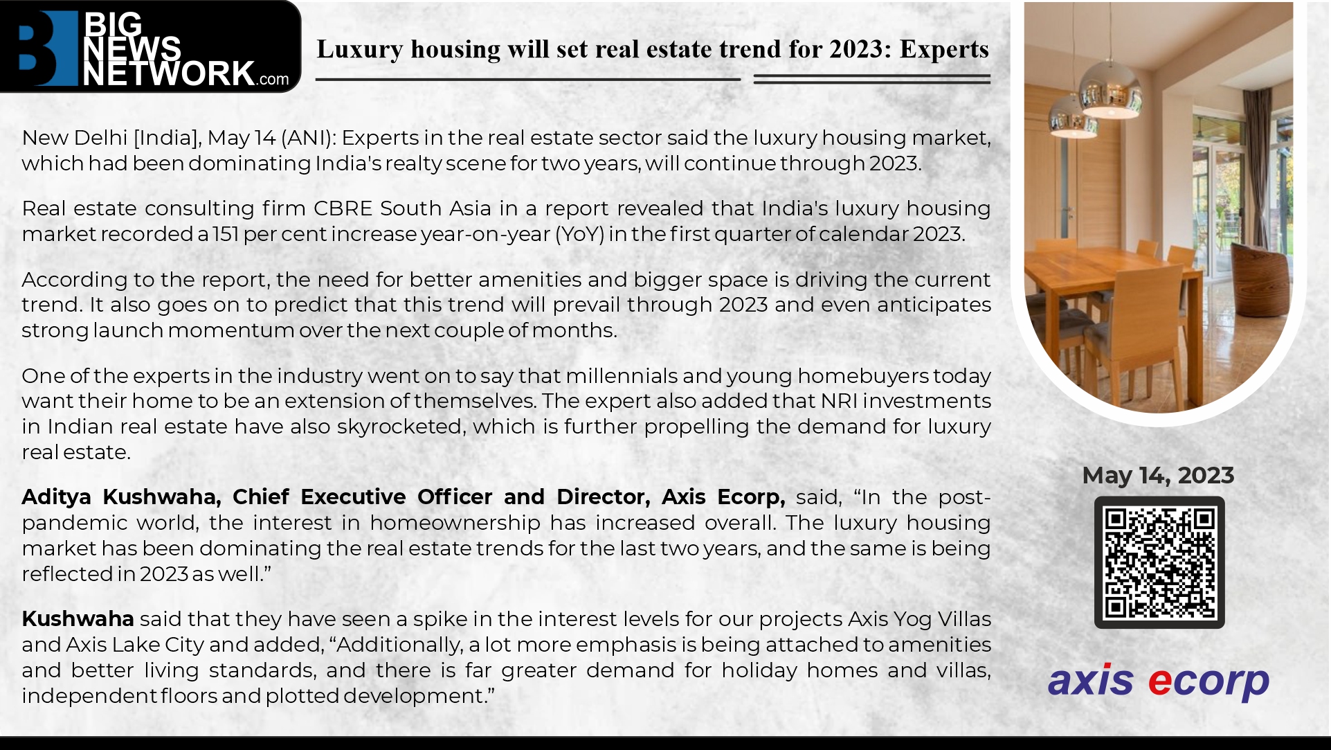 Luxury housing will set real estate trend