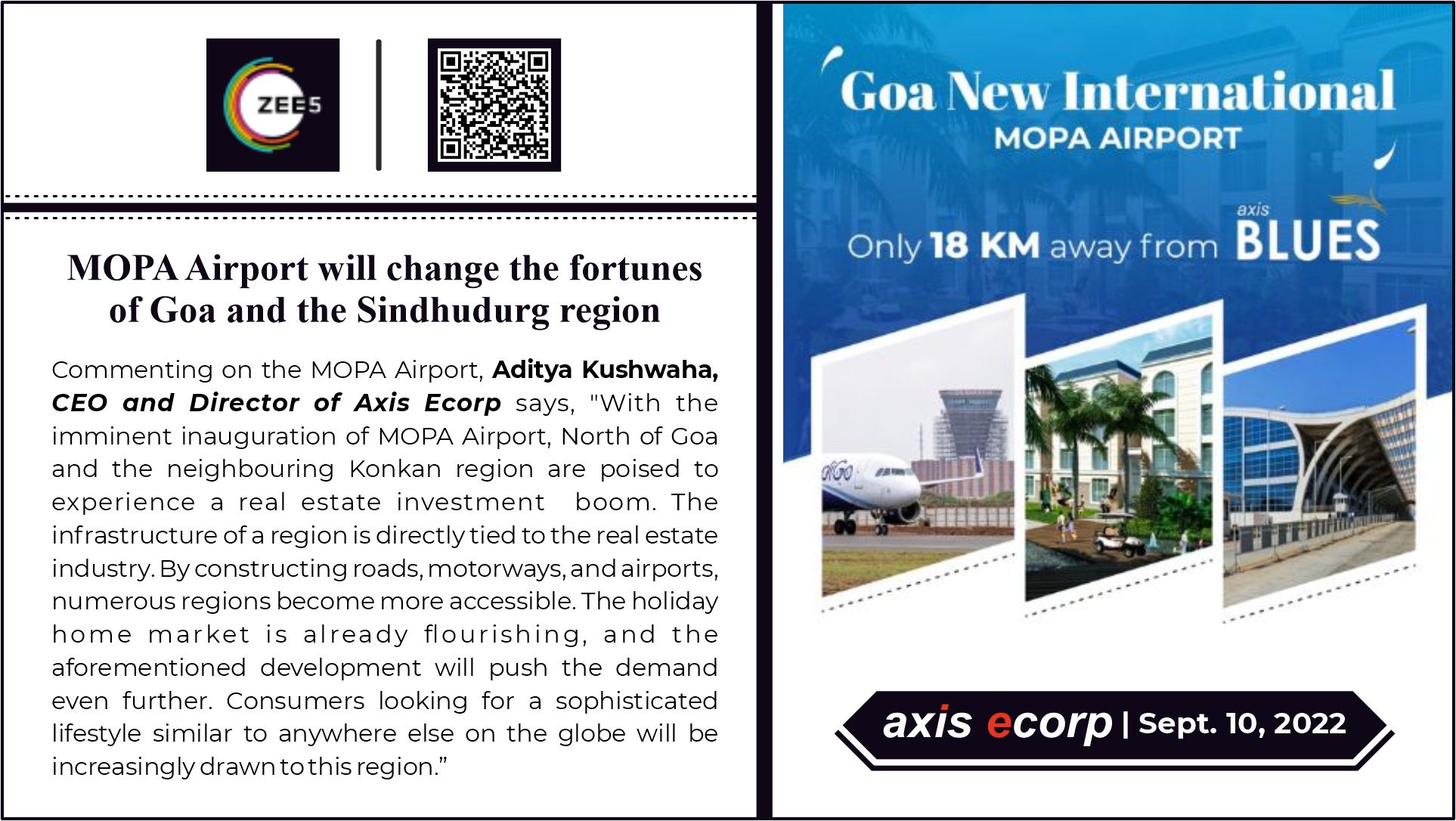 MOPA Airport will change the fortunes of Goa and the Sindhudurg region 