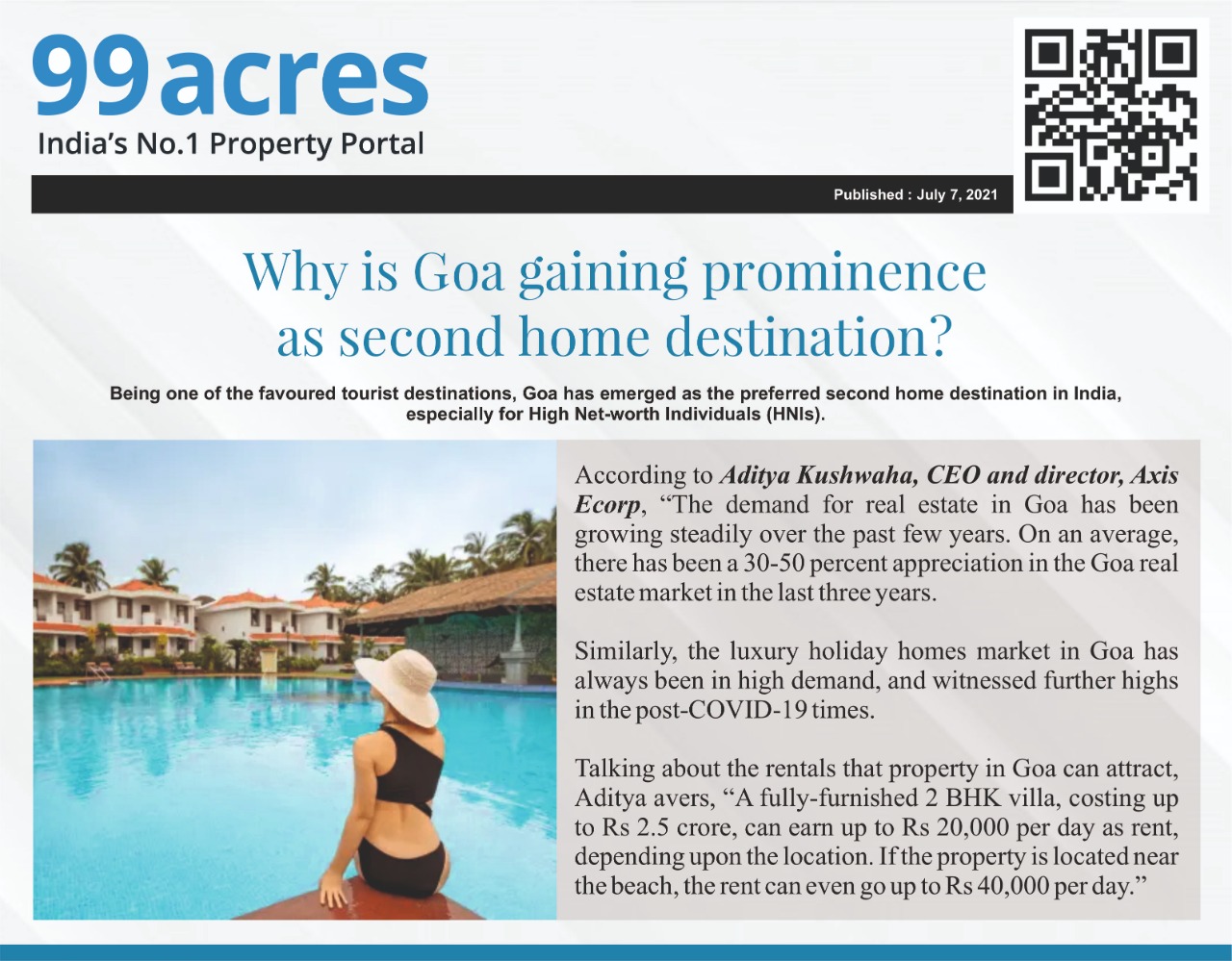 Why is Goa gaining prominence as second home destination