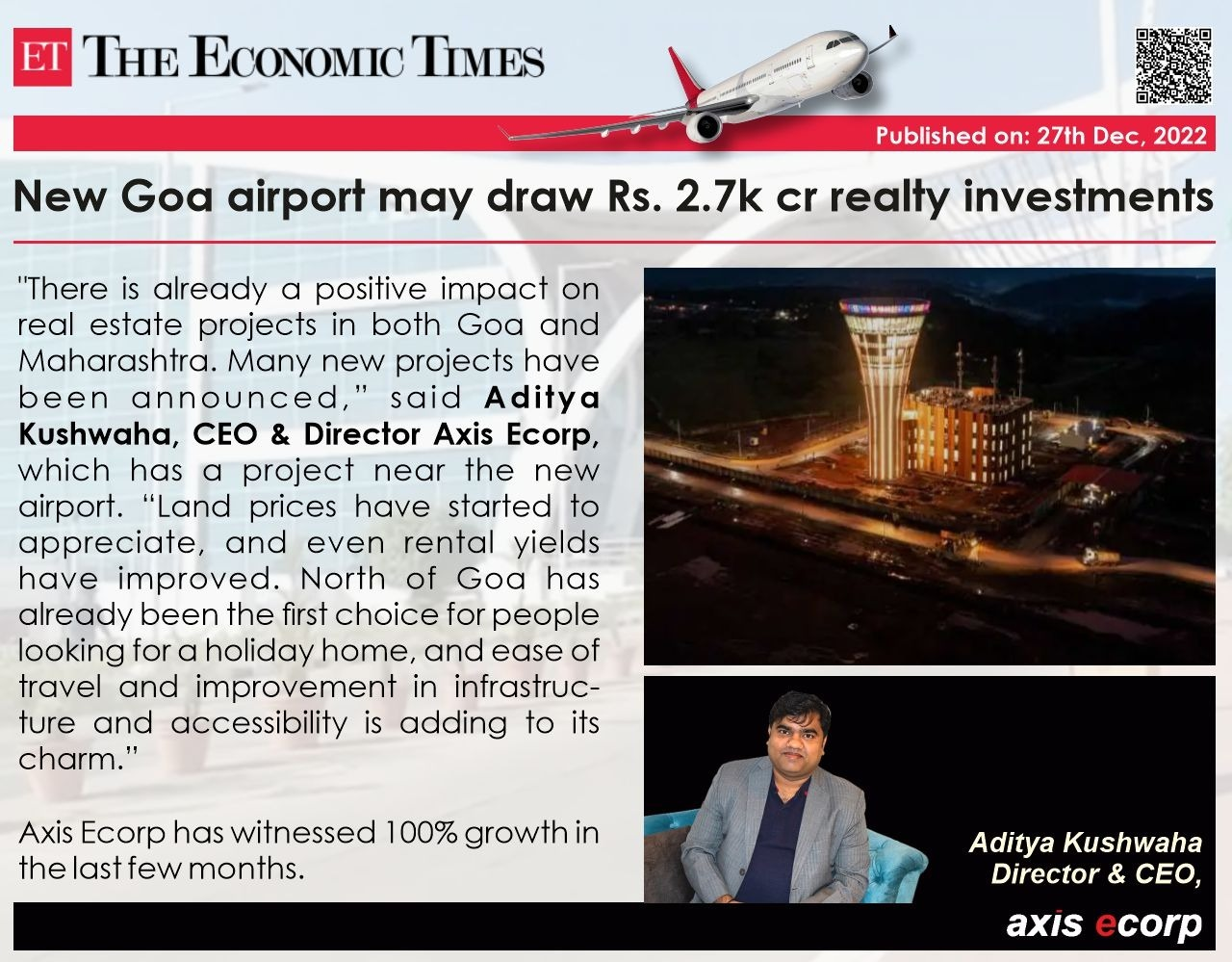 New Goa airport may draw ₹2.7k cr realty investments