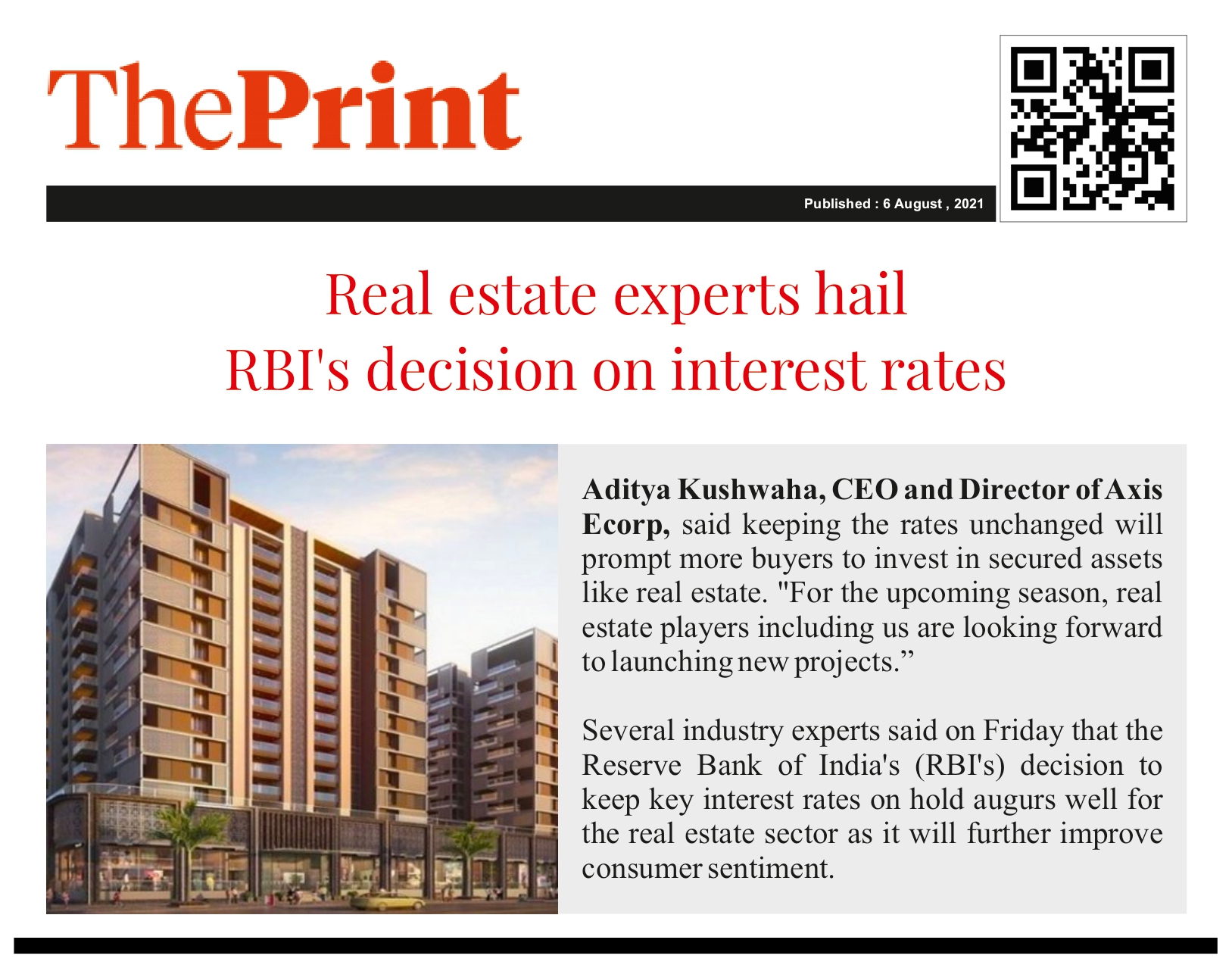 Real estate experts hail RBI’s decision to hold interest rates