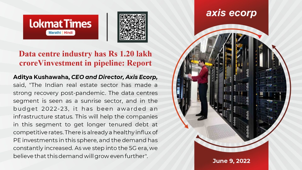 Data centre industry has Rs 1.20 lakh crore investment