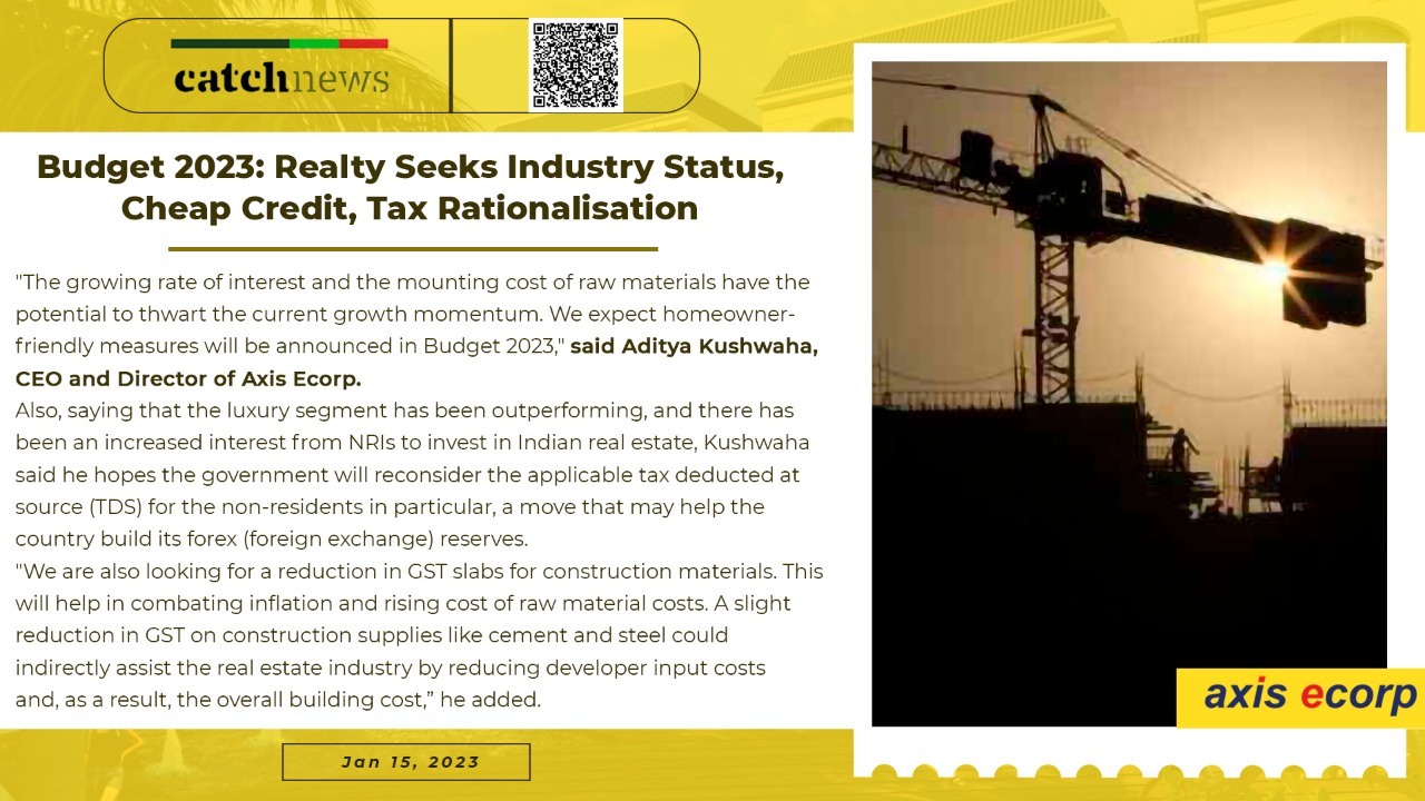 Realty seeks industry status