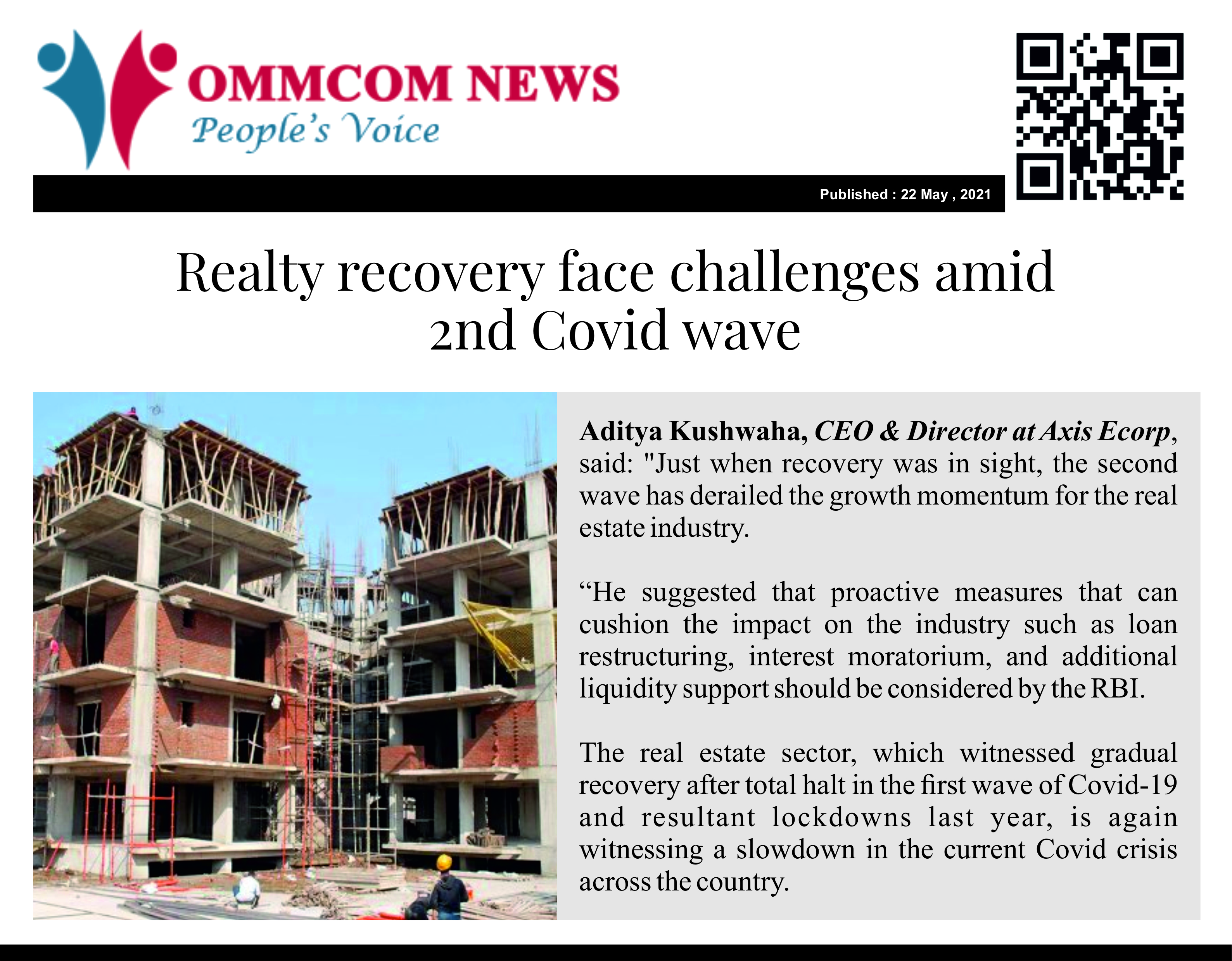 Realty Recovery Face Challenges Amid 2nd Covid Waves